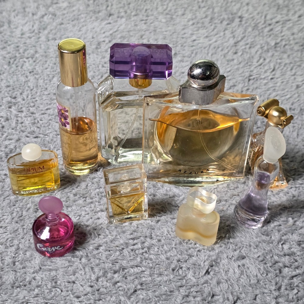 Mixed Designer Women 9pc Fragrance Lot Opium Givenchy Azzaro VS Miniatures